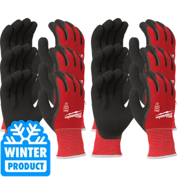 Pracovní rukavice MILWAUKEE 12(párů) x Zimní rukavice odolné proti proříznutí Stupeň 1 XL/10