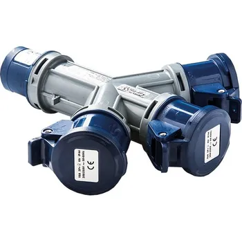 vypínač a zásuvka Rozbočovač (adaptér) 15006 IP44 230V 16A/3P 6h, 3 vývody