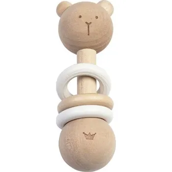 VÝPRODEJ - BAMBAM | Chrastítko dřevěné - medvídek