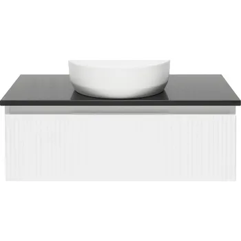 Koupelnový nábytek SAT Koupelnová skříňka s žulovou deskou SAT Evolution 98x30x44,8 cm bílá mat SATEVO100WMZ SATEVO100WMZ