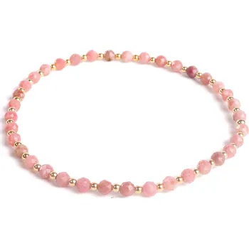 Náramek 7 Angelic Eyes Náramek z tmavého tulitu se 14 kt zlatými kuličkami Délka: 17 cm