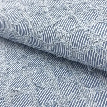 JEANS DENIM Ruffle stripes design A