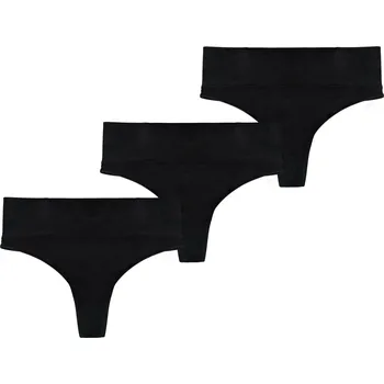 Kalhotky GREENICE Bezešvá černá tanga GREE-6812 - 3 ks v balení Velikost: S/M
