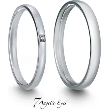 Prsten 7 Angelic Eyes Ocelový dámský snubní prsten 046 - Anna Velikost: 51