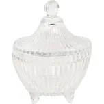 Zdobená skleněná dóza s víkem – Ø 9*12 cm 91900387