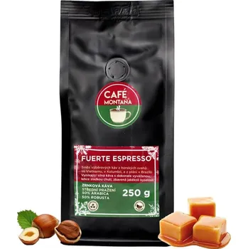 Káva Café Montana Fuerte Espresso, mletá káva 250 g