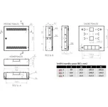 Solarix Rozvaděč SOHO nástěnný LC-18 do zdi s lištami 2U, 4U a 11U,550x550 bílá,RAL9003 s rámečkem k zazdění 86000562
