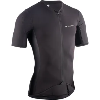 cyklistický dres VAN RYSEL Pánský cyklistický dres Neo Racer černý M ČERNÁ