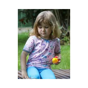 Dívčí tričko krátký rukáv - růžové - sloni