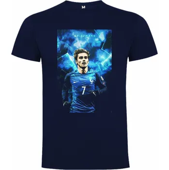 Tričko Griezmann wallpaper Barva: Námořnická modrá/Navy, Velikost: 5XL