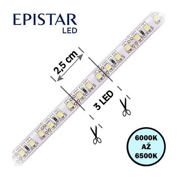 LED páska LED pásek 120LED/m, 2835, IP20, 6000 - 6500 K, bílá, 12V, 10m