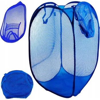 dobirkov.cz Skládací koš na prádlo, na hračky, úchyty, 40 litrů, modrý