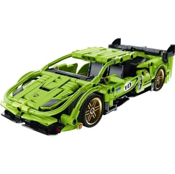 ostatní stavebnice Stavebnice Lamborghini zelené na zpětné natažení 457 dílků