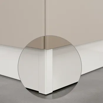 Nábytkové kování Opes Rohová spojka na kuchyňský sokl 90° / Bílá lesklá 80 mm