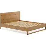 Dvoulůžková postel z dubového dřeva s roštem 180x200 cm v přírodní barvě Alguema – Kave Home ID_1760202