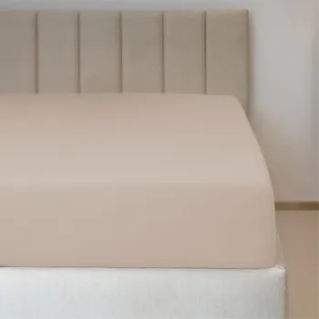 Prostěradlo Jersey prostěradlo č.57 bílá káva LYCRA 160x200