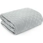 Dekorativní přehoz na postel 200x220 Sofia 4 stříbrný samet Eurofirany 221018066