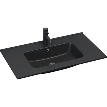 Umyvadlo BATH DELUXE 06-080-27-02-00 - Zápustné umyvadlo LILLESNAD 81x46cm keramika/černá