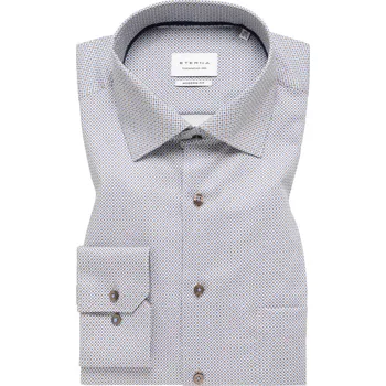 Košile Eterna Modern Fit Dynamic modrá / béžová velikost: 43, délka rukávu: dlouhý rukáv