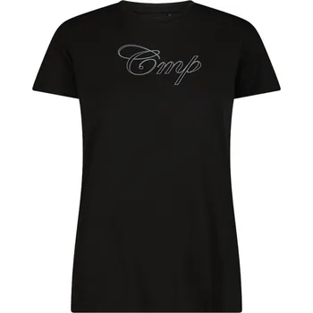 CMP 32D8066P Dámské černé tričko ze strečové bavlny s logem Velikost: XL