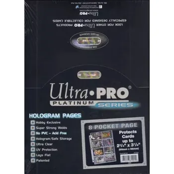 Sběratelství UP Folie na 8 karet PLATINUM balení 100 ks 3 dírkové
