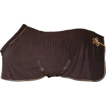 Deka pro koně Odpocovací deka Rosegold Glamour - hnědá/růžové zlato - 165