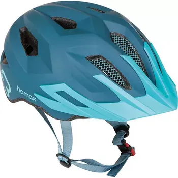 Cyklistická přilba HAMAX Helma Hamax FLOW modrá s blikačkou velikost 52-57