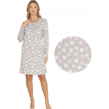 Dámská noční košile Noční košile Morella , dlouhý rukáv, nad kolena, velikost XL