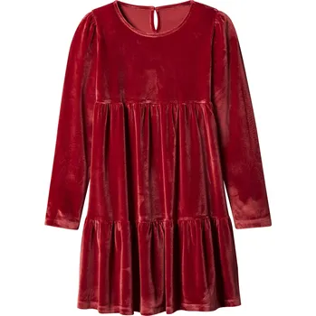 Dívčí šaty esmara® Dívčí velurové šaty (červená, 158/164)