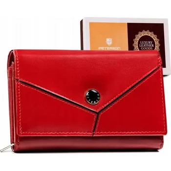 Peterson peněženka z pravé kůže červená - dámská