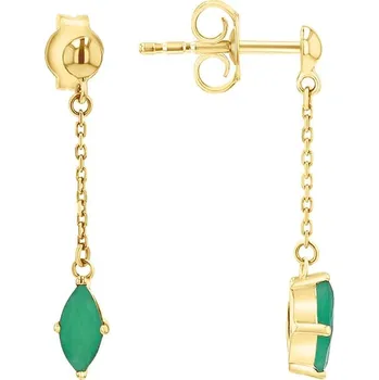 Náušnice Zlaté visací náušnice s brazilskými smaragdy Giada