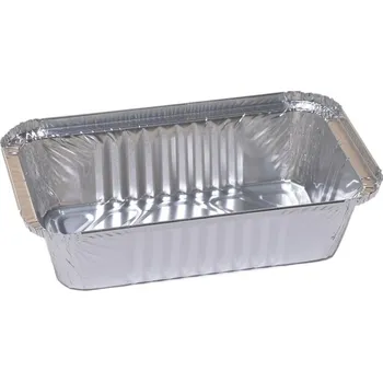 Jednorázové nádobí Toppapír Hliníková miska ALU hranatá 675ml 200/120/45mm 100ks