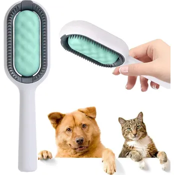 Pelíšek pro psa dobirkov.cz Silikonový kartáč 3 v 1 pro psy a kočky, kartáč na srst - modrý