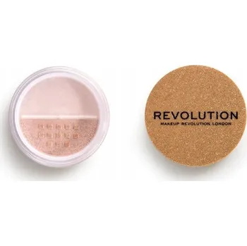 Rozjasňovač Samostatný sypký rozjasňovač Makeup Revolution Loose Shimmer, odstín zlatá Rose Quartz, 65 g