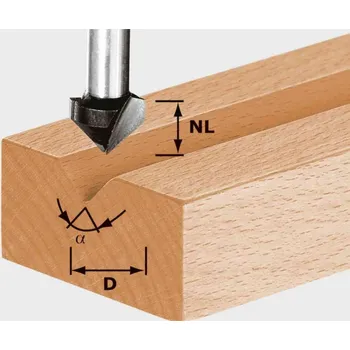 Fréza Drážkovací fréza ve tvaru V FESTOOL HS S8 D14/7/90°