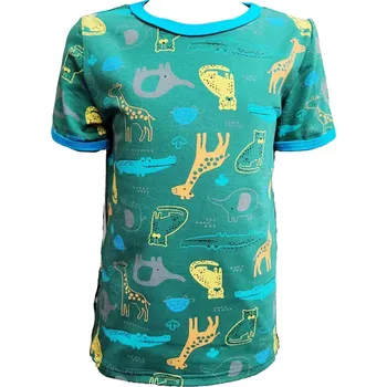 Dětská móda Chlapecké tričko krátký rukáv - zelené ZOO