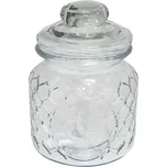 Skleněná dóza s víkem Rooster - Ø 10*14 cm 91903323