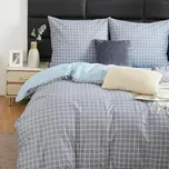 Spod Igły i Nitki Saténové povlečení 160x200 šedomodrá kostka S064 I14 225497110