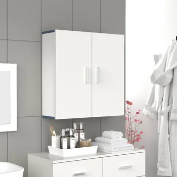 Obývací stěna VCM Nástěnná skříňka „Landos“, bílá 496843