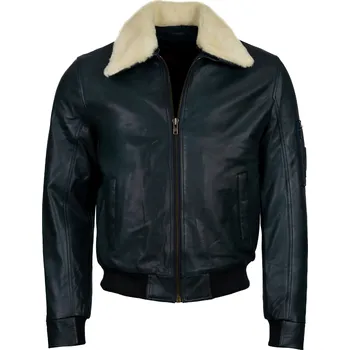 Pánský bomber Pánská Kožená Bunda Pilot Ethereal Pravý Kožíšek Brixton Velikost: 6XL