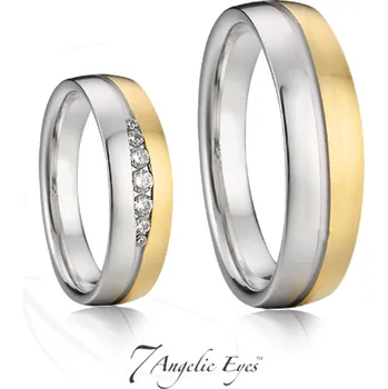 Prsten 7 Angelic Eyes Ocelový dámský snubní prsten 042 - Elena Velikost: 52