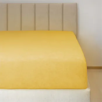Prostěradlo Froté prostěradlo č.55 žlutá 90x200