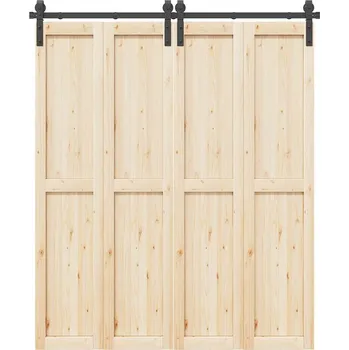 Tesařské kování vidaXL Sada příslušenství pro posuvné dveře 183 cm ocelová černá [4009744]