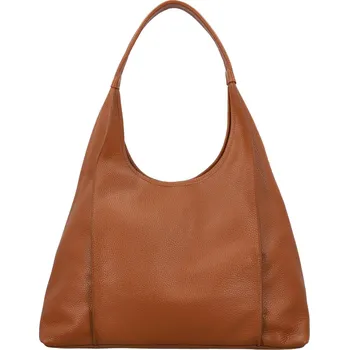 Kabelka Dámská kožená kabelka na rameno koňaková - Delami Vera Pelle Blanca koňak