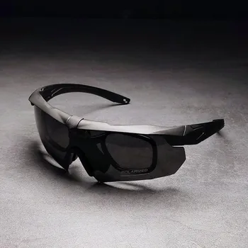 SUPERATOR Taktické ochranné brýle 3 zorníky (polarizační/žluté/čiré) + dioptrická vložka | UV400 | pouzdro Barva: Černá, Skla: Polarizační | skladem v ČR | rychlé odeslání | RX vložka | skla polykarbonát | rám polymer |