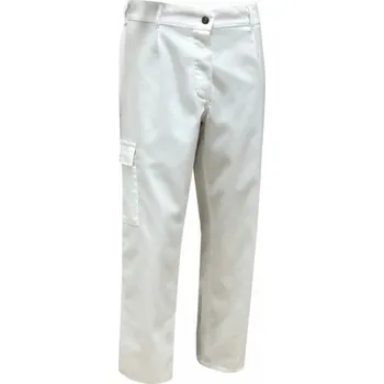 Pracovní zástěra KALHOTY pas dámské bavlna+PES F 65338 LEVAN bílá 46/170