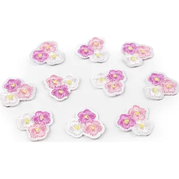 Nažehlovačka květy růžová sv. 10 ks