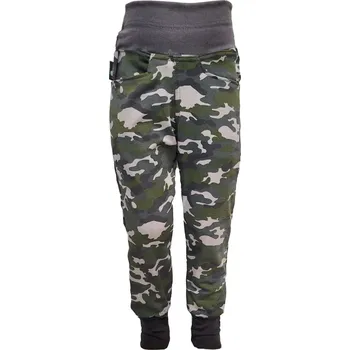 Chlapecké tepláky MIK - zelený maskáč - doprodej 110, 116, 122,140