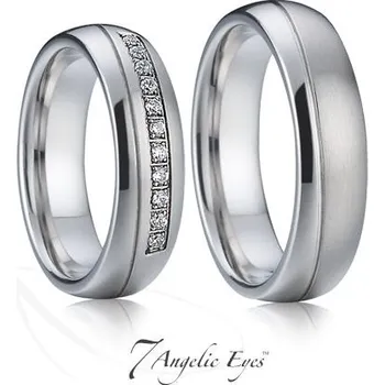 Prsten 7 Angelic Eyes Ocelový pánský snubní prsten 001 - Romeo Velikost: 67