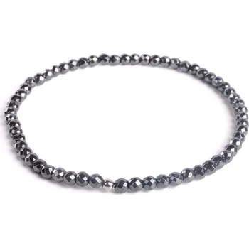 Náramek 7 Angelic Eyes Hematitový náramek se stříbrnou kuličkou Délka: 17 cm